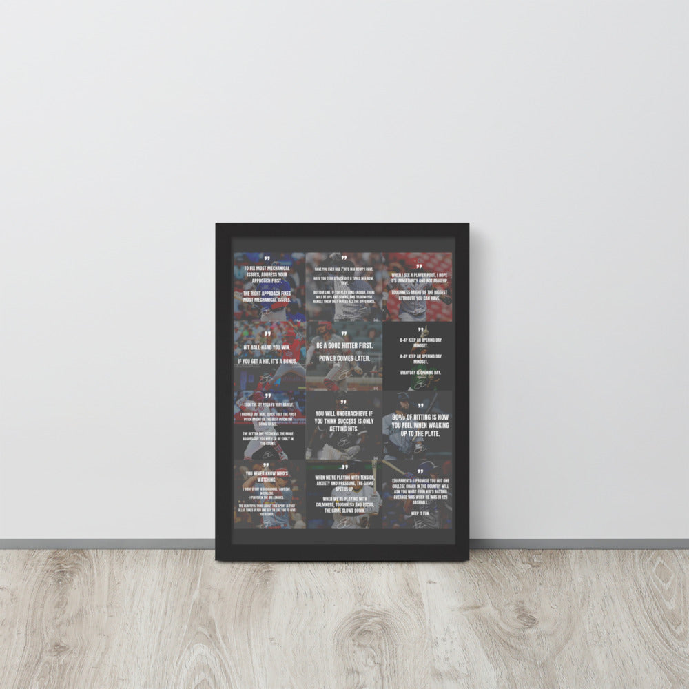 Steve Springer Quotes - Framed poster – Quality At-Bats LLC, image size:1000x1000